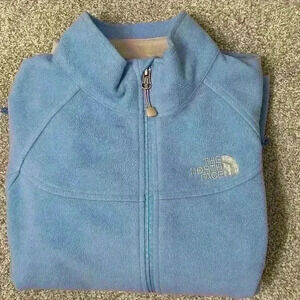 The North Face Women’s Windwall Light Blue Fleece Jacket Sz M
